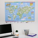 Карта-раскраска Чудеса со всего света (70х50 см)