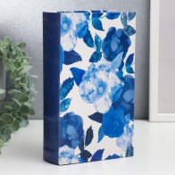 Сейф-книга Синие цветы. Акварель (21 см)