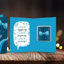 Шоколадная мини-открытка Самому лучшему папе (синяя)